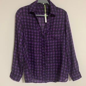 Larsen Gray  Purple and Black blouse